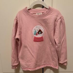 Luigi Kids Pink Sweatshirt with Snow Globe Design
